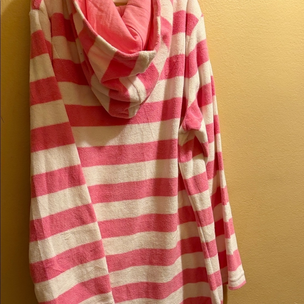 Pottery Barn Kids Pink and White Striped Towelgown - Picture 4 of 4